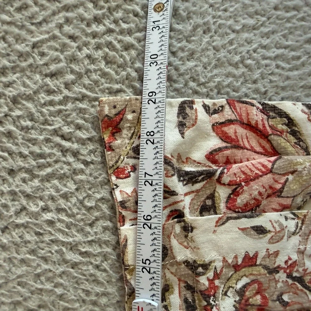 Pottery Barn Octavia Flora Linen Cotton Duvet Cover + 2 Shams Cottage Shabby